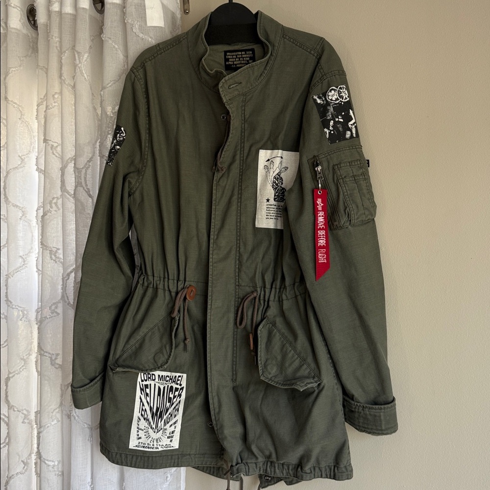 ALPHA INDUSTRIES FLIGHT PARKA ANORAK UNISEX FUN DETAILS M